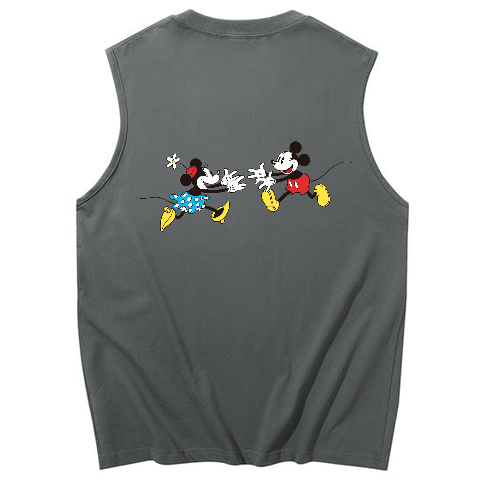 ミッキーマウス Mickey Mouse コットン100％タンクトップ（背面プリント）